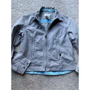 Womans L.L. Bean Grey Jacket Small Denim EUC
